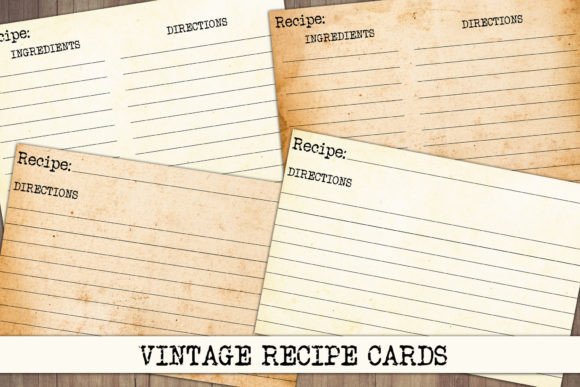 Download Vintage Blank Recipe Cards - Card Collection